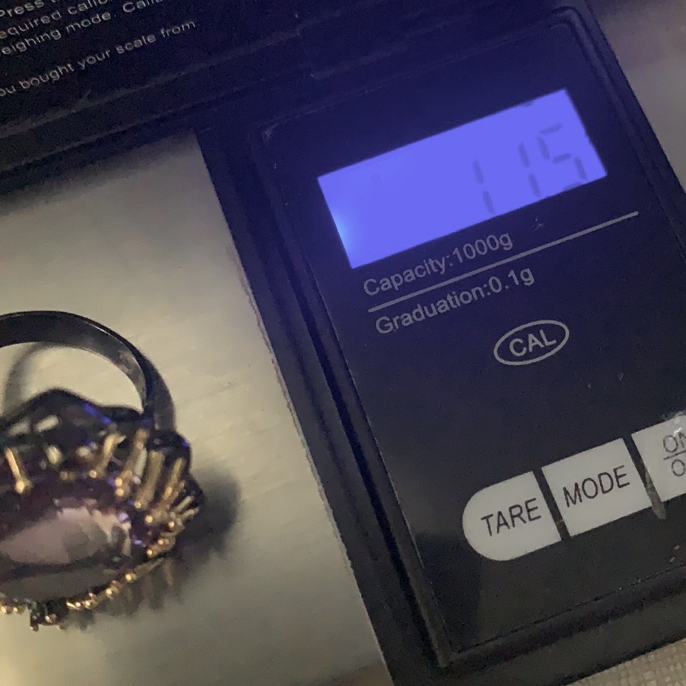 New Gorg Unique African Amethyst Rhodolite Ring - Picture 14 of 16
